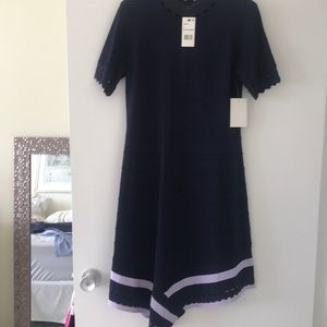 Shoshanna knit dress. Size L Navy/Lavender